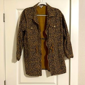 Leopard Zip Up Jacket
